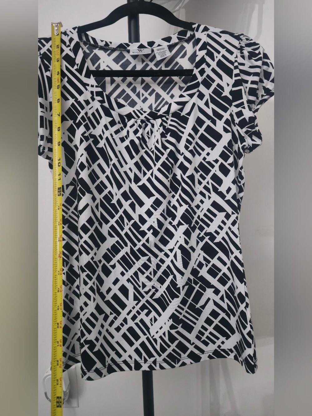 Worthington Geometric Print Blouse M